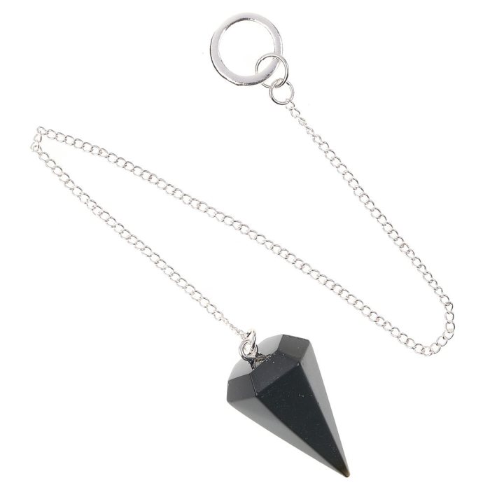 Black Obsidian Pendulum, 18/20 mm x 30/35mm (1pc)