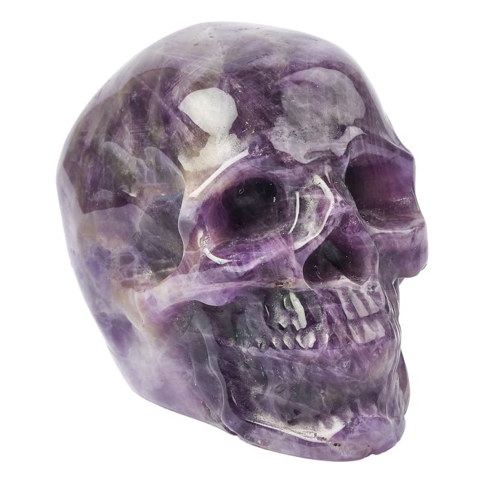 Dog Tooth Amethyst Skull, approx 50mm (1pc) NFD