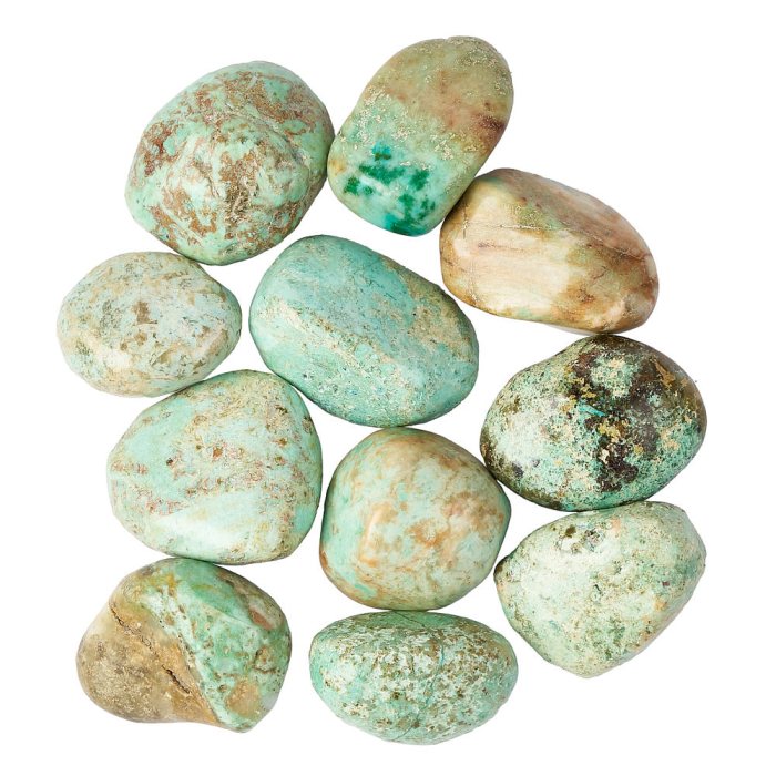Chrysocolla Turquoise Medium Tumblestones, B grade, 20-30mm (100g) 