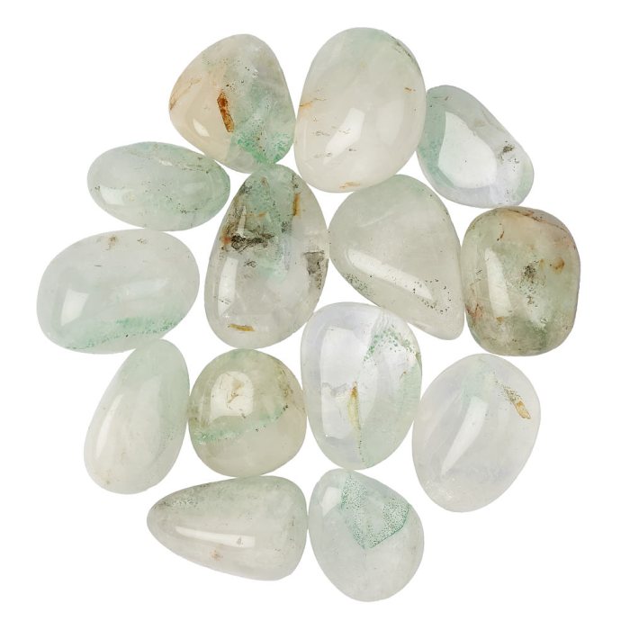 Green Phantom Quartz Medium Tumblestones, 20-30mm, (100g)