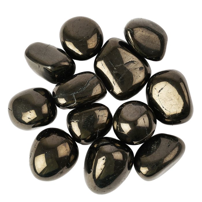 Jet Medium Tumblestones, 20-30mm (100g) 