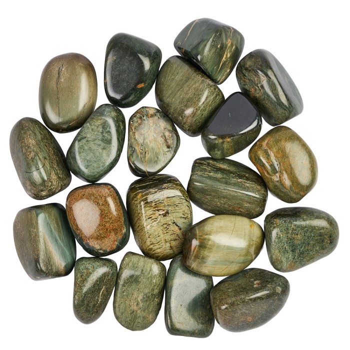 Natural Silver Cats Eye Medium Tumblestones 20-30mm (250g)