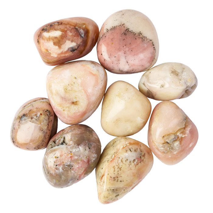 Pink Opal (Peru) Medium Tumblestones, 20-30mm, (100g)