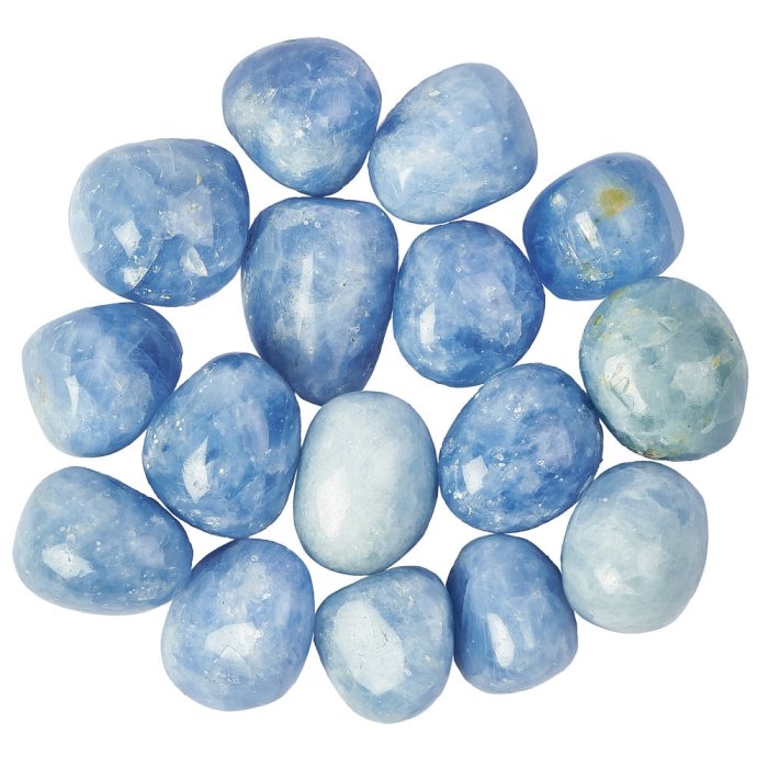 Blue Calcite Medium Tumblestones 20-30mm, (250g)