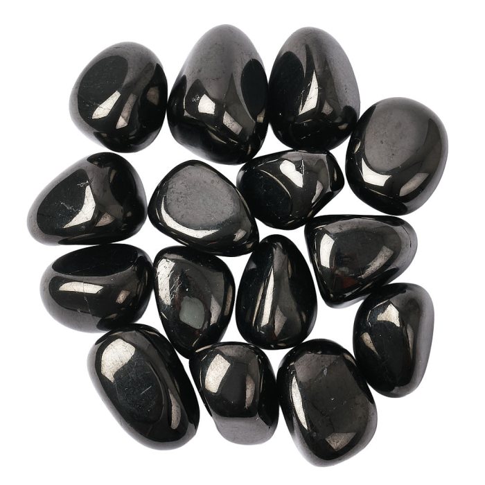 Jet Medium Tumblestones (A) 20-30mm (100g)