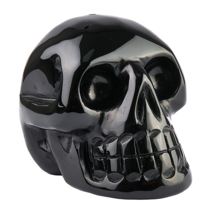 Black Obsidian Skull Incense Holder, 0.63kg (1pc) NFD
