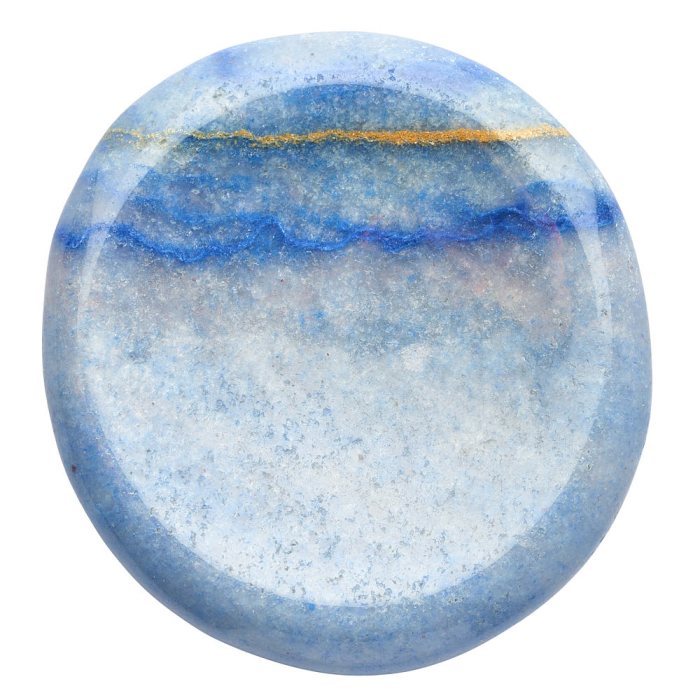 Blue Quartz Freeform Worry Stone (1pc)