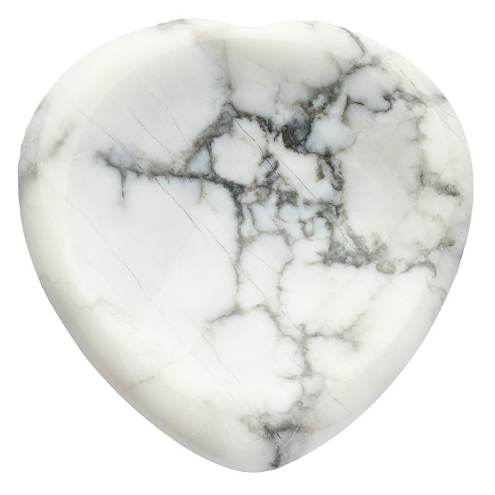 Howlite Heart Worry Stone(1pc)