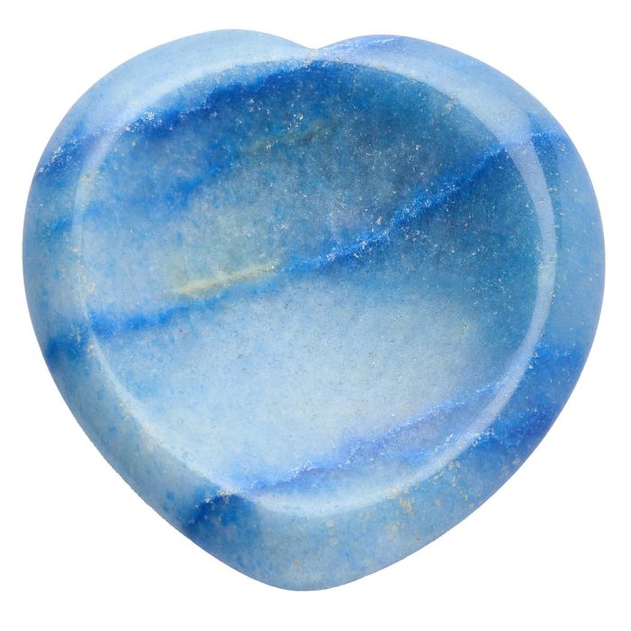 Blue Quartz Heart Worry Stone  (1pc)