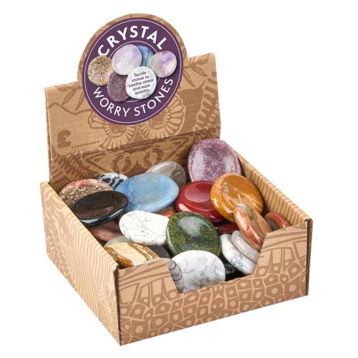 Ready to Retail Small Mixed Worry Stone (40pc) NFD