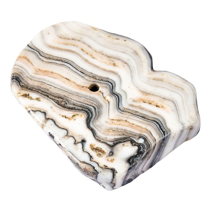 Banded Zebra Jasper Natural Edge Slab Incense Holder (1pc) NFD