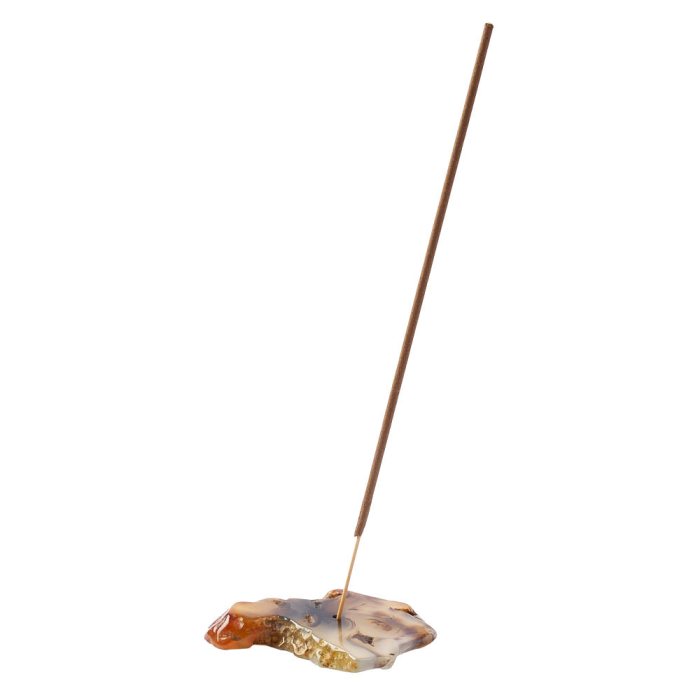 Tree Agate Natural Edge Slab Incense Holder (1pc) NFD