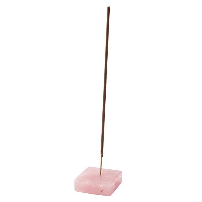 Rose Quartz Square Incense Holder, 14x45mm (1pc)