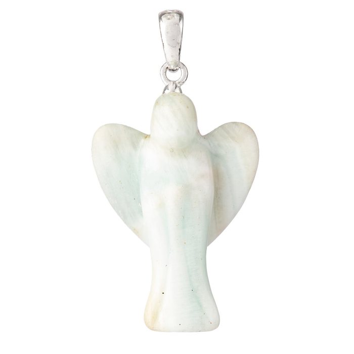 Hemimorphite Angel Pendant, Sterling Silver 1" (1pc)