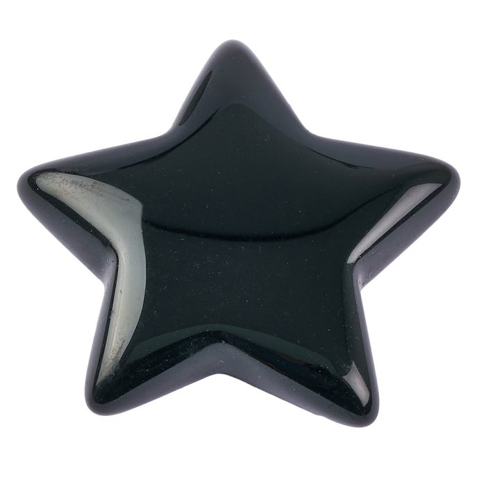 Black Obsidian Star 10x40mm (1pc)