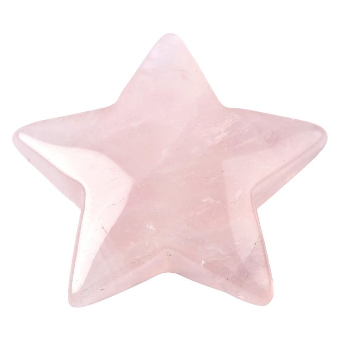 Rose Quartz Star, 10x40mm (1pc)