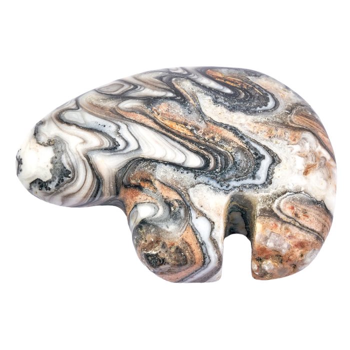 Banded Zebra Jasper Bear, 50mm (1pc)