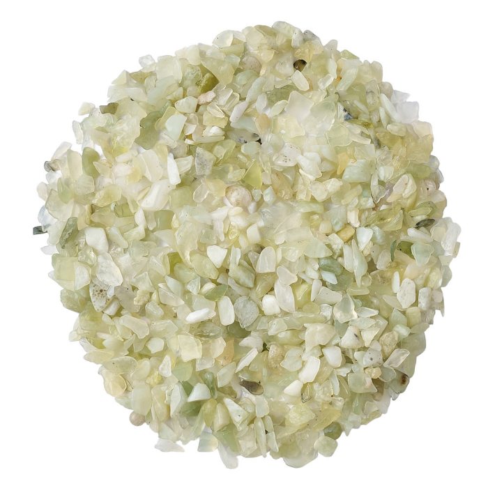 Polished New Jade chips, 3/8mm (100g)