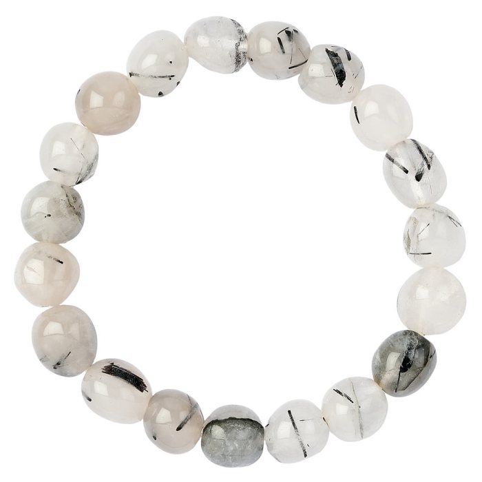 Tourmalinated Quartz Tumblestone Bracelet (1pc)