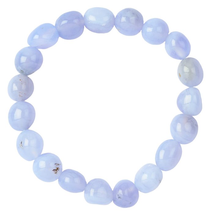 Blue Chalcedony Tumblestone Bracelet (1pc)