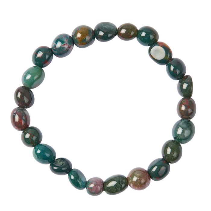 Bloodstone Small Tumblestone Bracelet (1pc)