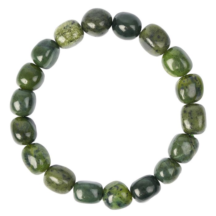 Nephrite Jade Tumblestone Bracelet (1pc)