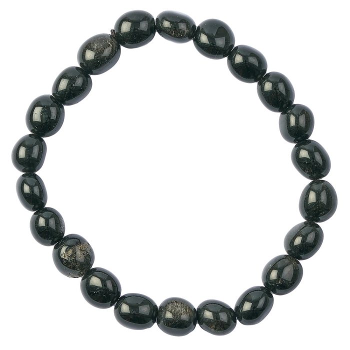 Silver Obsidian Small Tumblestone Bracelet (1pc)