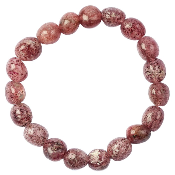 Strawberry Quartz Small Tumblestone Bracelet (1pc)