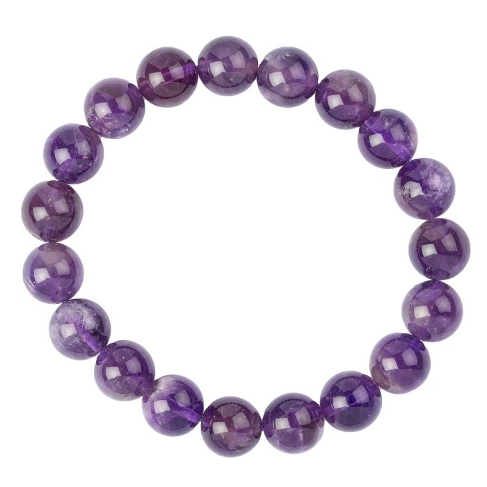 10mm Amethyst Bead Bracelet (1pc)