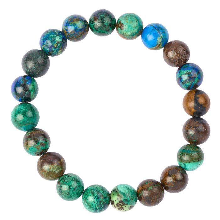 10mm Azurite Malachite Bead Bracelet (1pc)