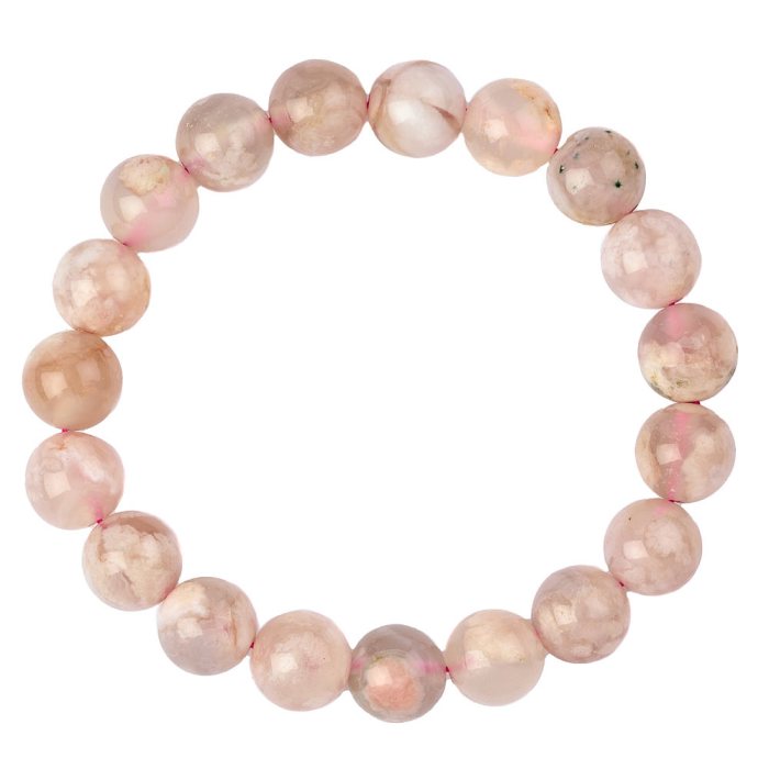 10mm Blossom Agate Bead Bracelet (1pc)