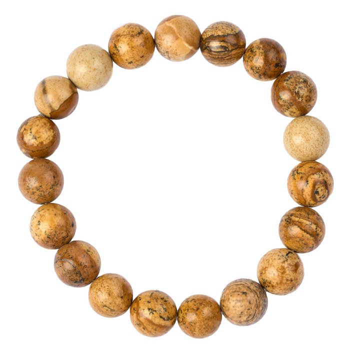 10mm Picture Jasper Bead Bracelet (1pc)