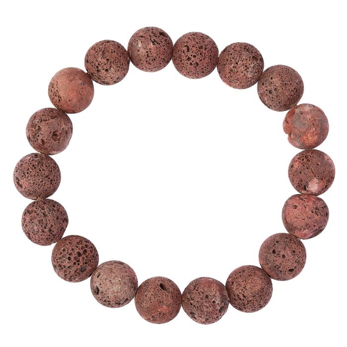 10mm Brown Lava Bead Bracelet (1pc)