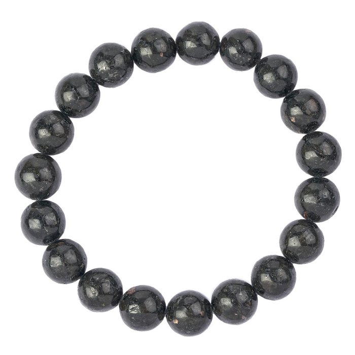 10mm Anthophyllite with Biotite Bead Bracelet (1pc)
