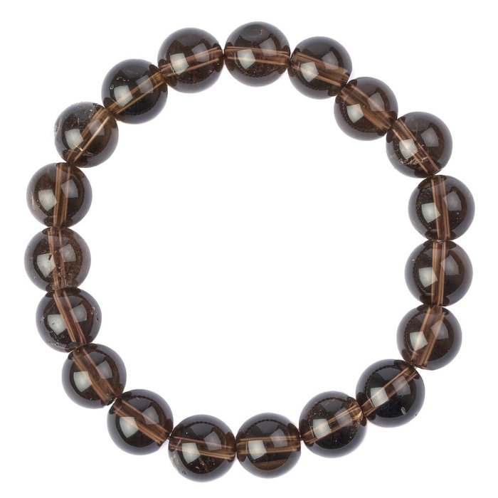 10mm Smokey Quartz Bead Bracelet (1pc)