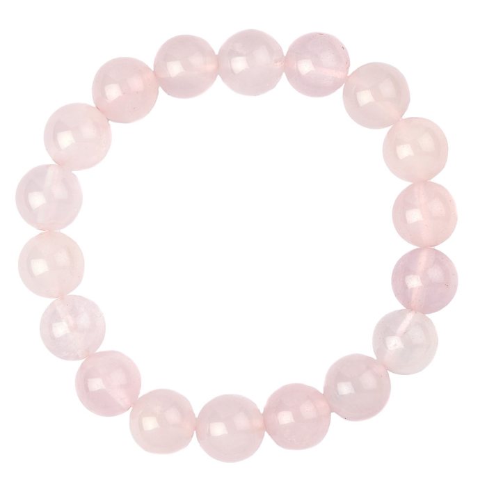 10mm Rose Quartz Bead Bracelet (1pc)