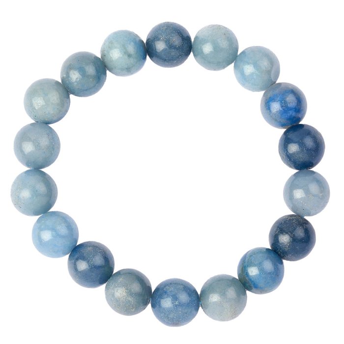 10mm Blue Quartz Bead Bracelet (1pc)