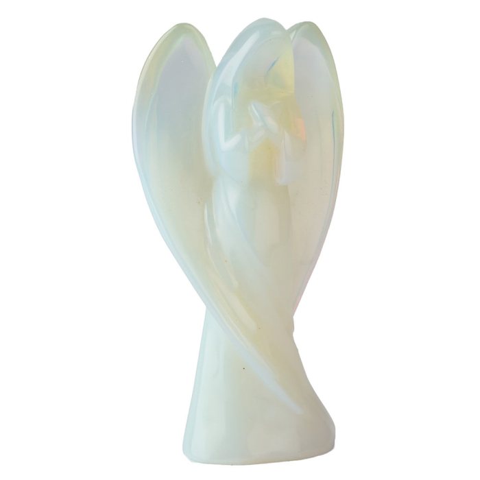 Opalite Angel Mary Carving with Wings, 75mm (1pc) NFD