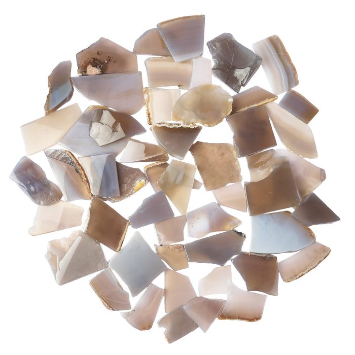 Agate Freeform Slabs, 4/15mm x 30/70mm (KGS)