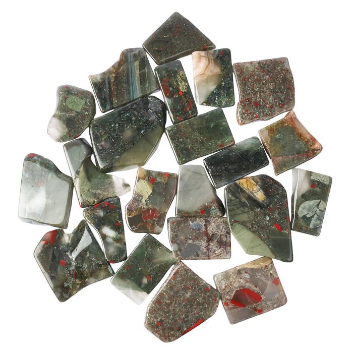 Bloodstone (Africa) Freeform Slabs, 4/15mm x 30/70mm (KGS)