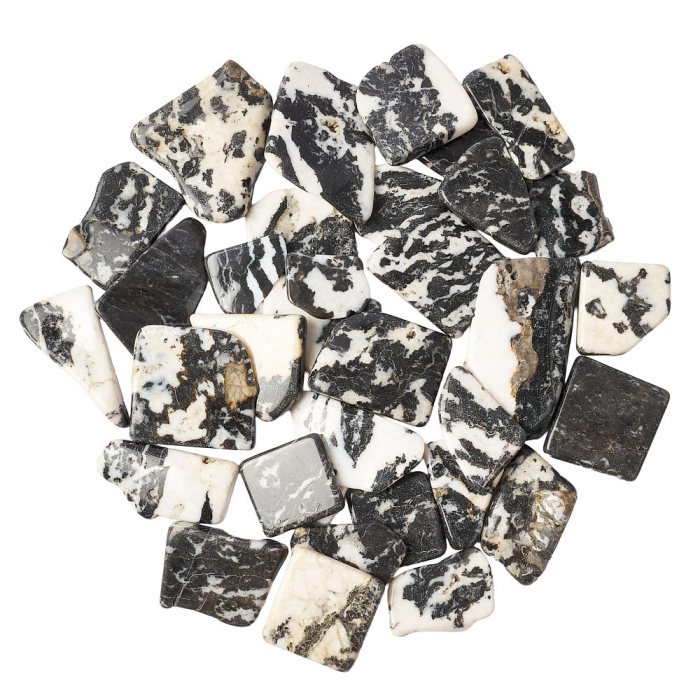 Zebra Jasper Polished Freeform Slabs, 4/15mm x 30/70mm (KGS)