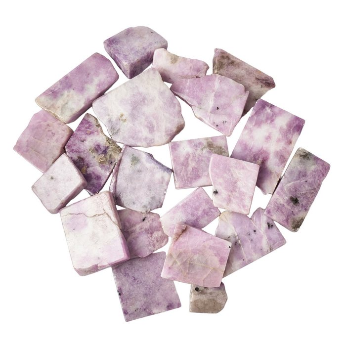 Lepidolite Freeform Slabs, 4/15mm x 30/70mm (KGS)