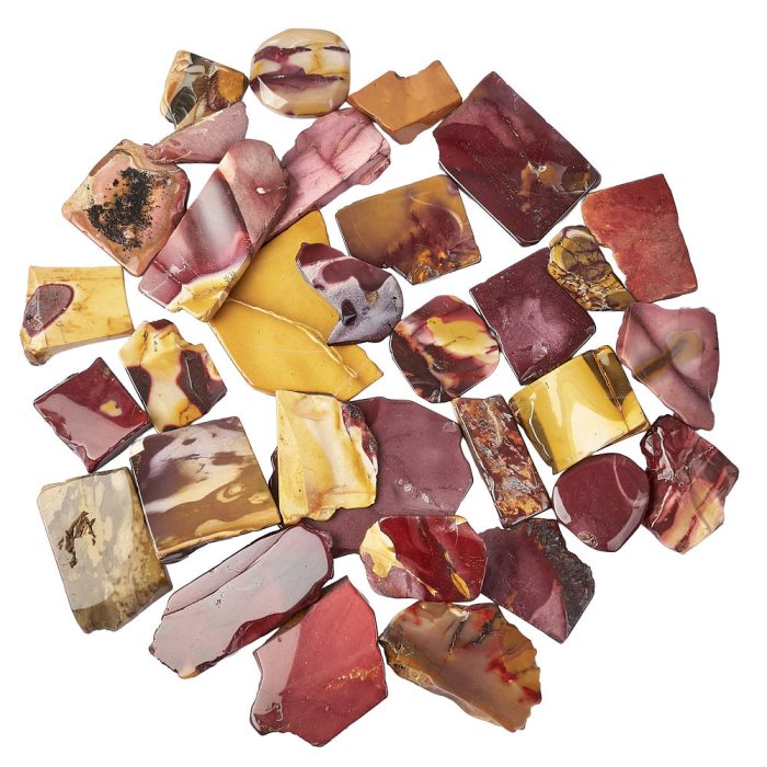 Mookaite Polished Freeform Slab, 4/20mm x 30/100mm (KGS)