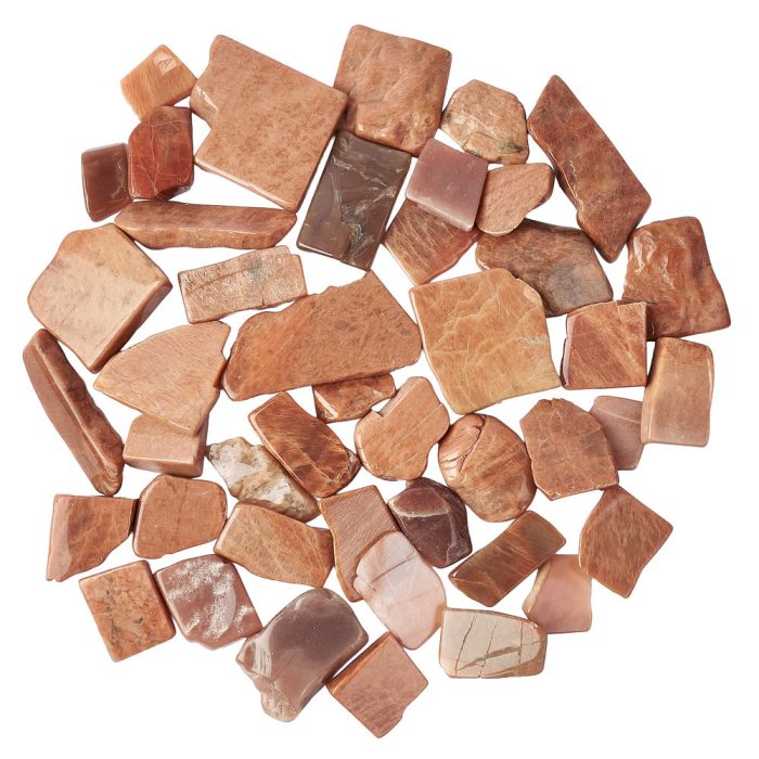Moonstone Orange, A Grade, Freeform Slabs, 4/15mm x 30/70mm (KGS)