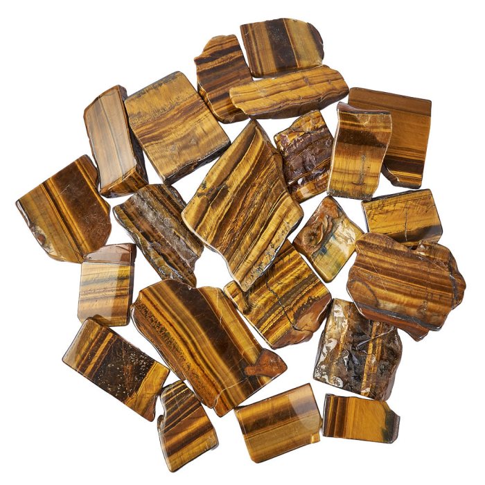 Golden Tiger Eye Polished Freeform Slabs 4/15mm x 30/70mm (KGS)