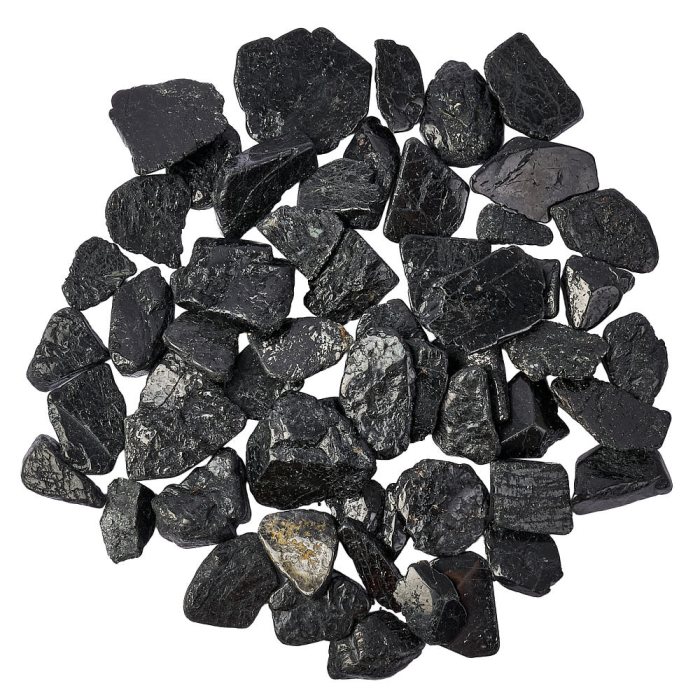 Black Tourmaline Freeform Slabs, 4/15mm x 25/50mm (KGS)