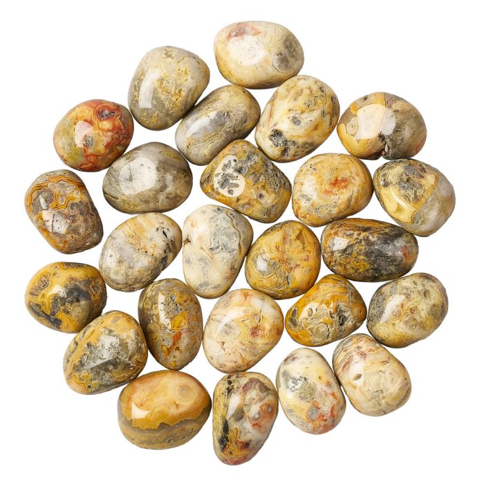 Yellow Crazy Lace Tumblestone Refill (25pcs)