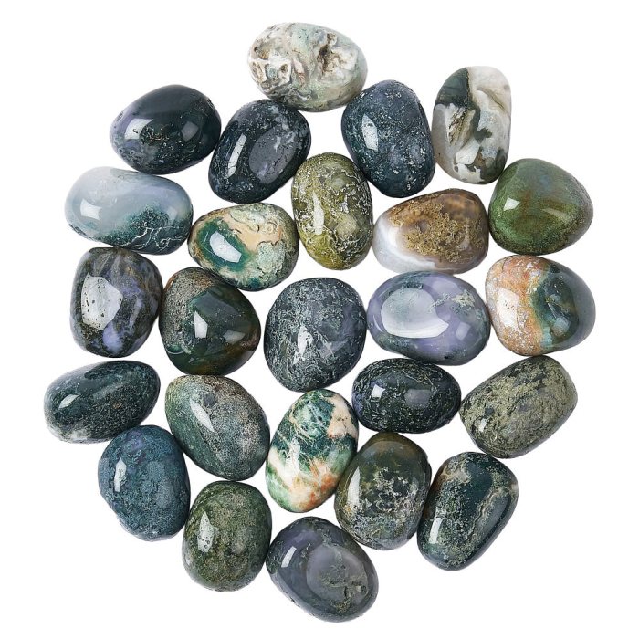 Moss Agate Tumblestone Refil (25pcs)