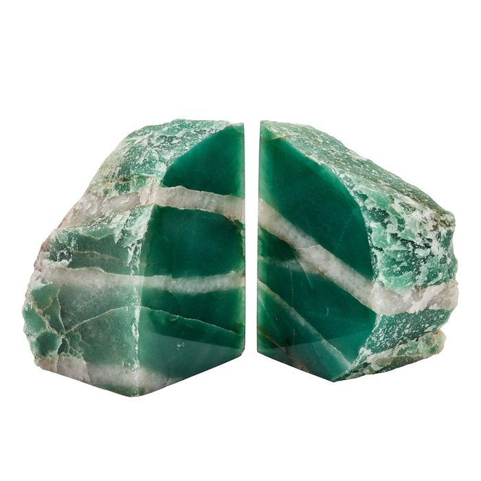 Green Aventurine/Quartz  Bookends (3-4kg) (Pair) NETT