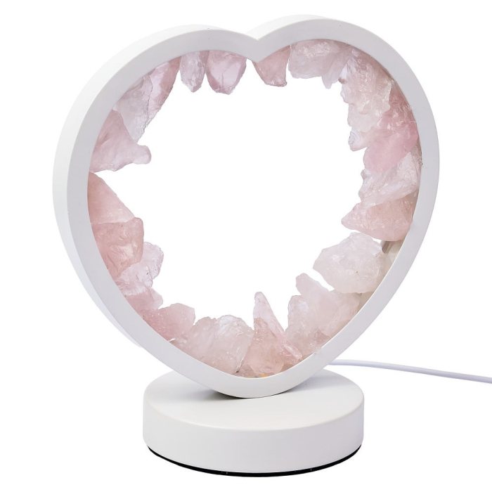 Rose Quartz Heart USB Lamp, (1pc) NFD